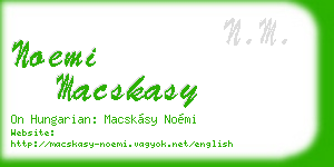 noemi macskasy business card